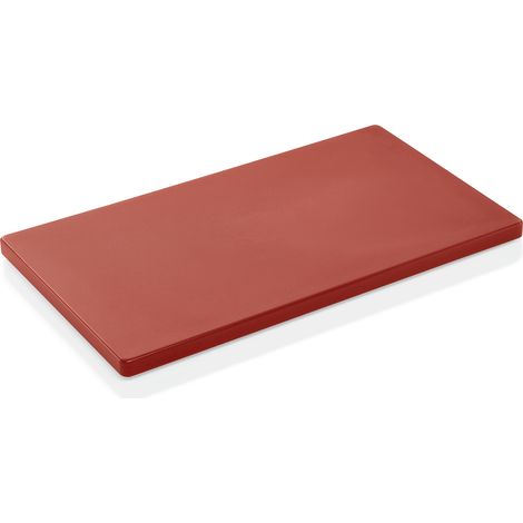 Planche à découper 50 x 30 x 2 cm rouge polyéthylène HACCP - Was Germany
