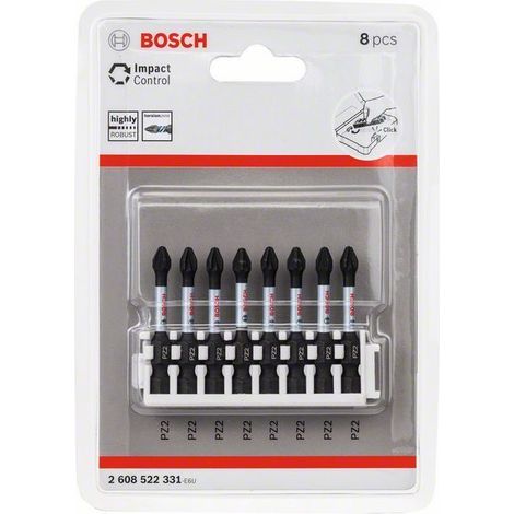 Bosch PRO Pozidriv Impact Bit, PZ2, 55 mm, 8 Stück