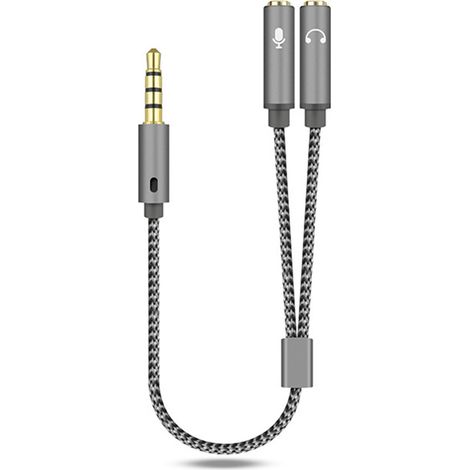 adaptador de audio divisor en Y, cable de cobre libre de oxígeno, 1 conector macho a 5 conectores hembra, para ordenador y smartphone (1/5)