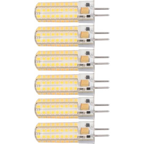 6er-Pack GY6.35 7W AC/DC12V 700lm 72 LED 360° LED-Lampen, Maiskolben-LED-Lampen für Pendel- und Deckenleuchten, warmes Licht (2700K-3000K) (1/5)