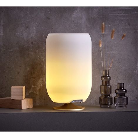 Kabelloser bluetooth-lautsprecher mit led-lampe und eiskübel - Kooduu - atmos laiton (1/5)