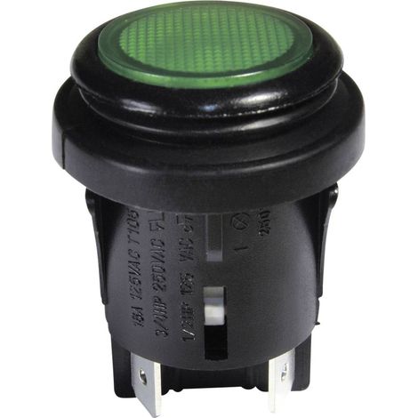 Interuttore a pressione 250 V/AC 16 A 2 x Off / On interBär IP65 Permanente 1 pz.