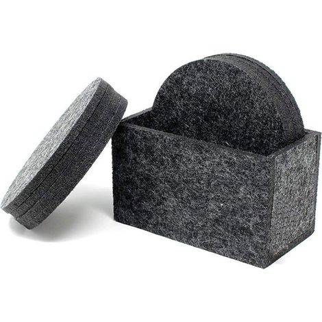 8 Pièces de Sous-verre en Feutre Rond Lot de 8 Sets de Table pour Boissons Bière Café Protection (1/5)