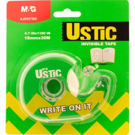 Cinta adhesiva invisible con dispensador 18 mm x 30 m