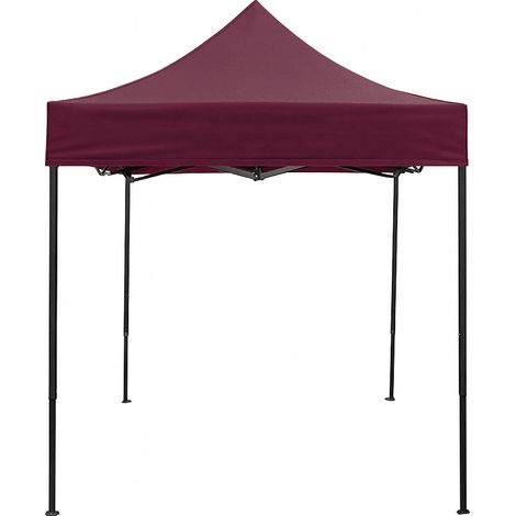Aga Puesto de venta sin laterales 2x2 m Rojo oscuro (1/5)
