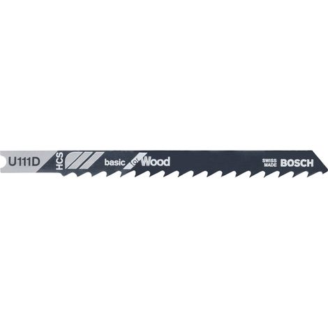 Bosch 3x lame de scie sauteuse U 111 D Basic for Wood - 2608637559