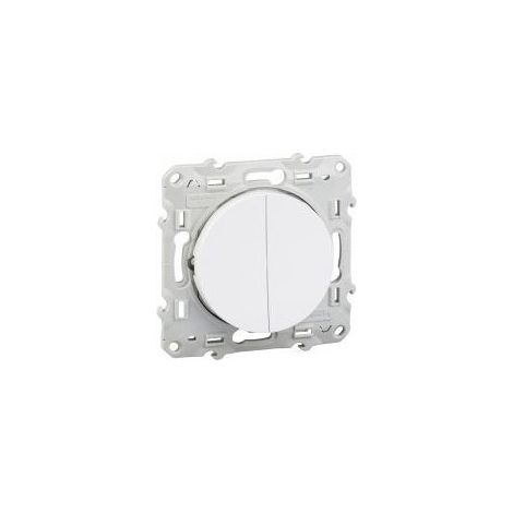 Schneider Electric – Interrupteur double va et vient lumineux pour installation facile – Compatible avec lampes LED – S520273 (1/5)