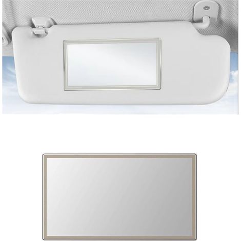 Pare-Soleil Voiture Miroir de Maquillage,Miroir de Courtoisie de Voiture,Miroir de courtoisie intérieur Miroir pare Soleil Voiture portable petit miroir,150 x 80 mm (1/5)