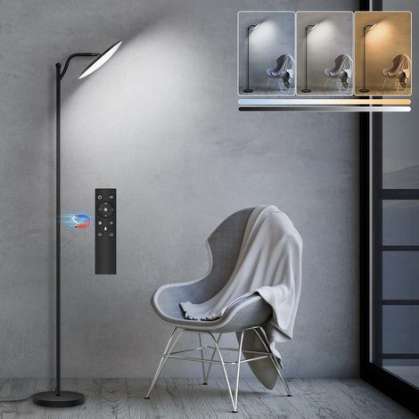 Lampadaire LED 32W 3000 lm Dimmable 2700-6500K, 183 cm, avec Télécommande et Fonction Mémoire, Noir (1/5)
