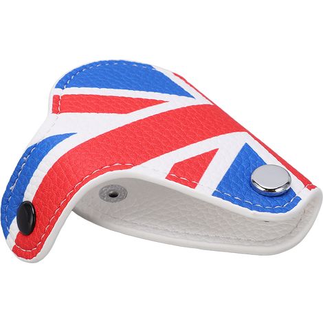 Housse de clé de voiture rouge bleu drapeau britannique pour Cooper R55 R56 R57 R58 R59 R60 R61 F56 F55 (1/5)