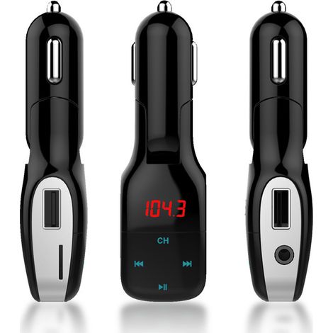 MP16 Nouveau kit mains libres Bluetooth pour voiture avec lecteur MP3, double chargeur USB et émetteur Bluetooth (1/3)