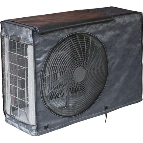 Wärmepumpenabdeckung – 1-teilig – 900D Oxford-Gewebe – feuerhemmend und wasserdicht – Schutz für Außenpools – Schwarz, 96 x 70 x 40 cm (1/5)