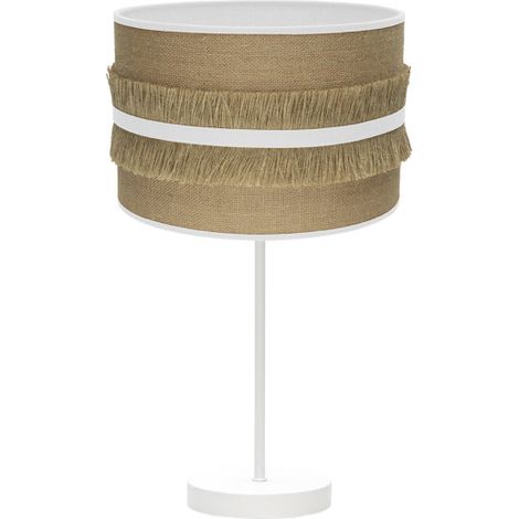 Sobremesa Grande Natalia 1xe27 Blanco/saco-blanco 62x30x30 Cm (1/2)