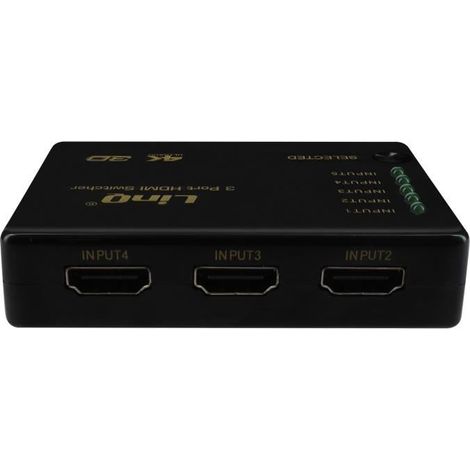 Splitter HDMI - LINQ - 5 Ports - Compatible 4K/2K/3D - Résolution 1080p - Plug and Play (1/4)