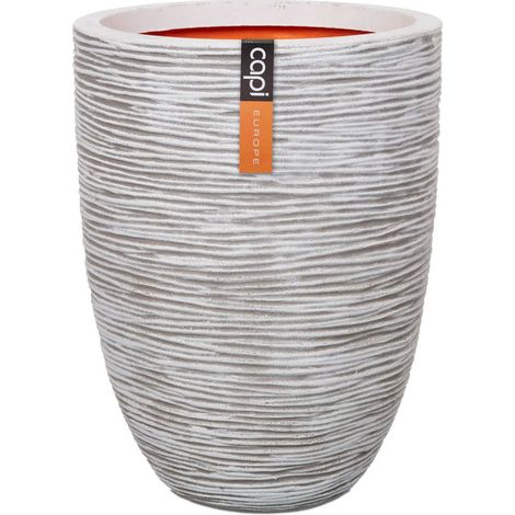 Vaso per fiori elegante basso - CAPI EUROPE - RIB NL - 46 x 58 cm - Avorio (1/5)