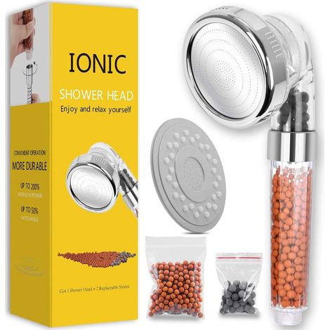 Ensemble de douche filtrante : pommeau de douche + panneau + bille de rechange (1/5)