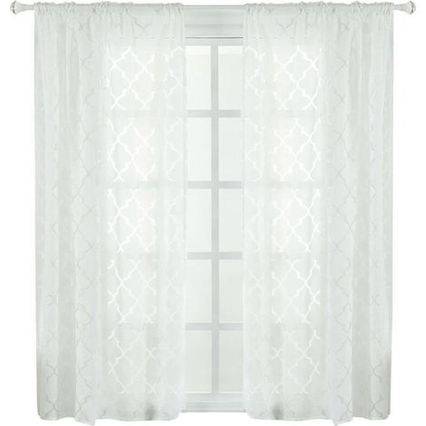 Rideau 100x250cm en Polyester à Beau Motif Moderne - Occultant pour Chambre ou Salon (Bleu)
