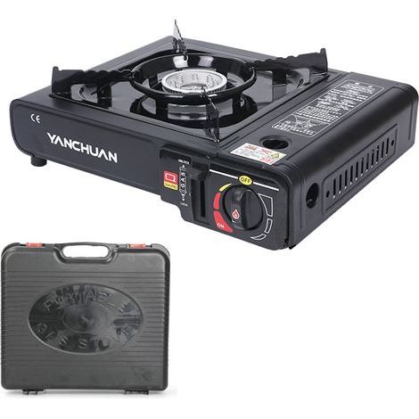 Poêle à carte magnétique extérieur coupe - vent pique - nique sauvage poêle à fondue poêle à balancier à gaz de camping (1/4)