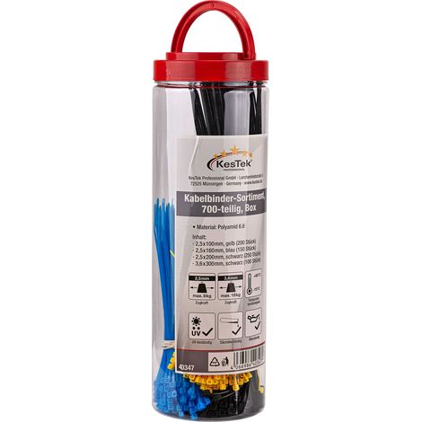 Kabelbinder Sortiment 700 tlg. BOX (1/4)