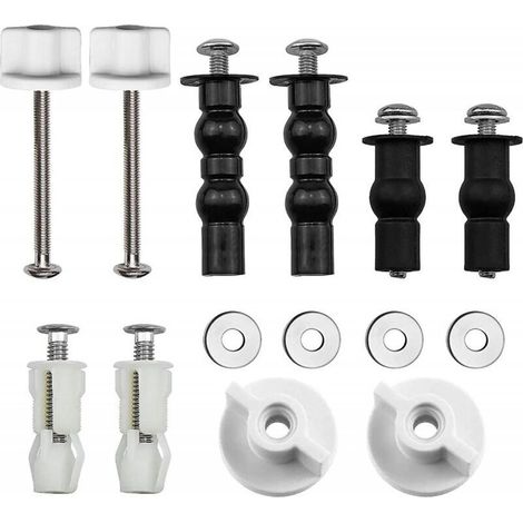 Toilet seat hinge fixings – 5 adjustable pairs made of soft rubber, compatible with most models