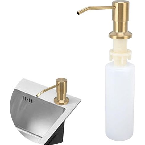 Lntyq Distributeur De Savon pour évier De Cuisine 300ml, Distributeur De Savon évier Cuisine, Distributeur De Savon Intégré à Rotation à 360° Distributeur Liquide Vaisselle Distributeur De Détergent (1/4)