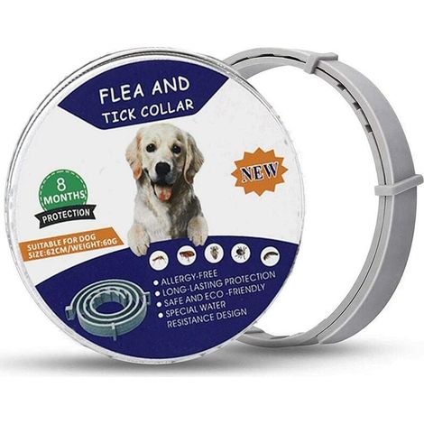 Collier réglable Anti-puces et tiques pour Chiens - Imperméable - Protection Efficacité 8 Mois - Huile Essentielle Naturelle (1/5)