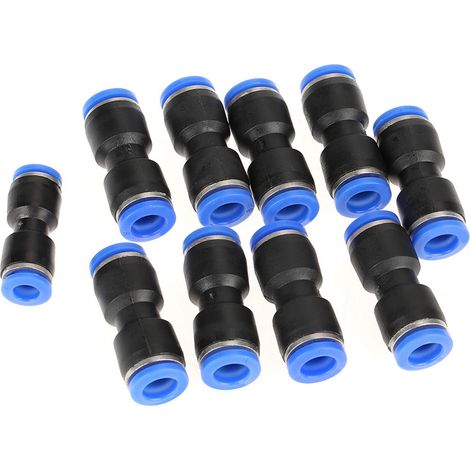 30 raccords rapides droits à pression pour conduites d'air comprimé, compatibles avec les tubes de 1/4, 5/16 et 3/8 pouces. (1/5)