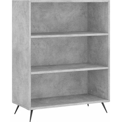 Maison Exclusive - Bücherregal Betongrau 69,5x32,5x90 cm Holzwerk