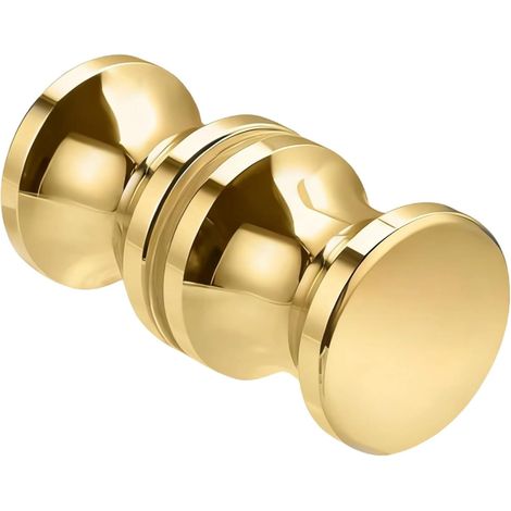 Poignée de porte douche dorée, forme parapluie, titane, cristal (1/5)