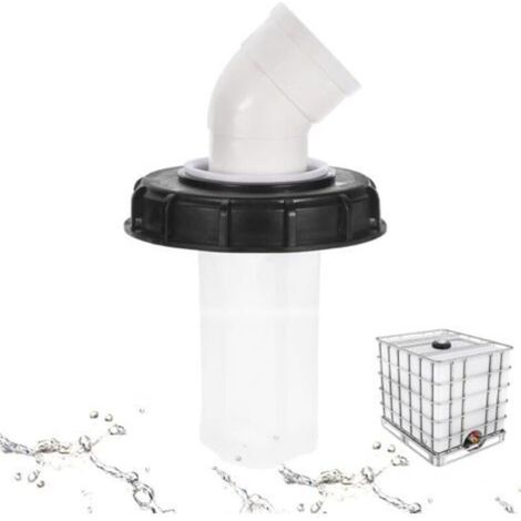 GEDEGOOK 45° IBC-Tankdeckel mit waschbarem Nylonfilter für 1000-Liter-IBC-Regenwassertanks, IBC-Deckelfilter, IBC-Tankzubehör, 165-mm-Nylon-Regenwasserfilter