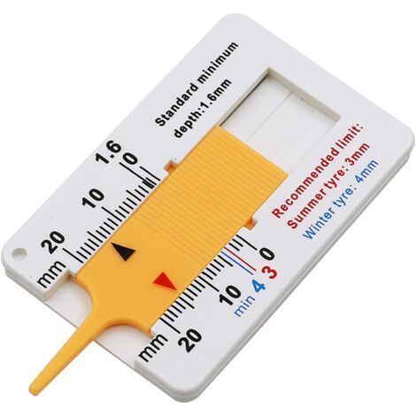 Tire Tread Depth Gauge 0-20mm for Car Motorcycle Van SUV Trucks (1/4)