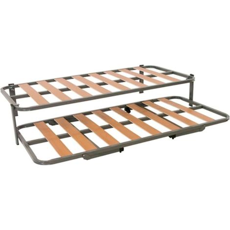 Herraje Completo Cama Nido Canguro 90x190 cm + 2 SOMIERES Tubo 30x30 mm, Balda Ancha, Patas Incluidas (1/4)