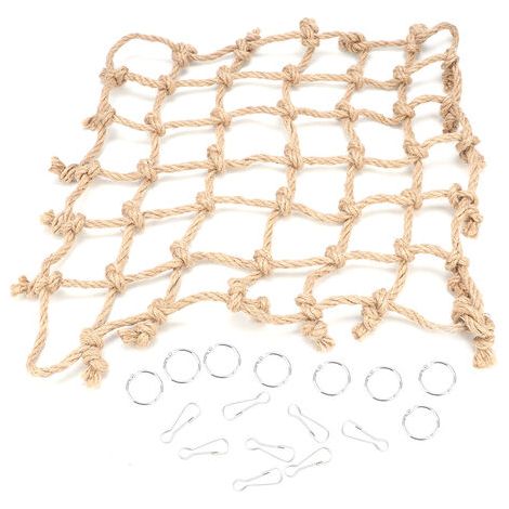 QORVA-Jeffergarden Filet d'escalade en corde de coton pour oiseaux, jouets pour perroquets, hamac suspendu, balanoire, jouet à mcher, accessoires
