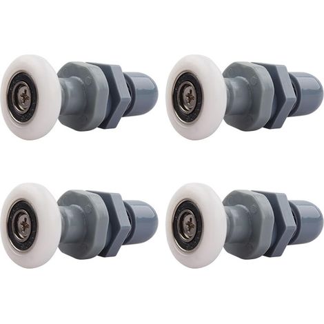Rodillos para mampara de ducha, 4 piezas de latón para reemplazar rieles de puerta de cristal (23 mm) (1/5)