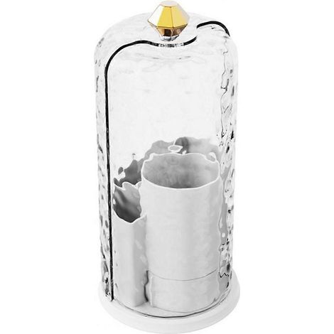 Boîte de rangement pour pinceaux de maquillage avec couvercle transparent, grande capacité A (1/5)