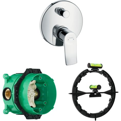 HANSGROHE Façade Metris ronde mitigeur bain douche encastré Chromé avec corps encastré et outil (1/5)