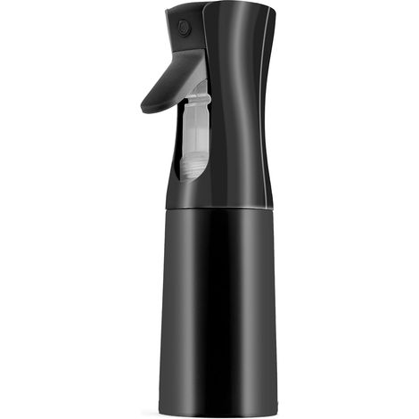 200 ml schwarze wiederverwendbare Sprühflasche mit Dauernebelfunktion, Drucksprühflasche für Hautbefeuchtung, Haarpflege, Pflanzenstoffe und Reinigung zu Hause und unterwegs. (1/5)