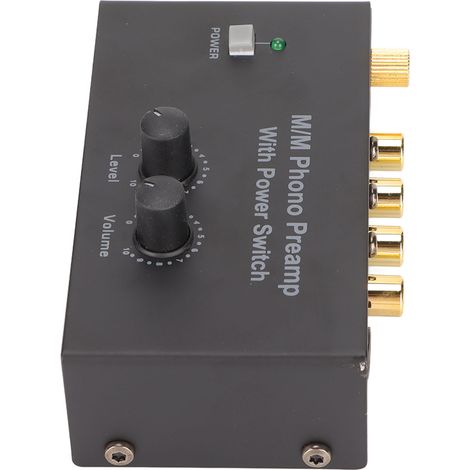 Préamplificateur phono PP500P professionnel à faible bruit pour platine vinyle, avec adaptateur secteur 12 V CC (prise UE 100-240 V). (1/5)