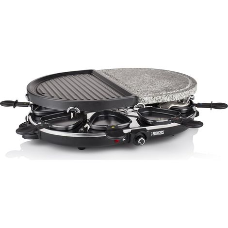 Raclette grill pierre à cuire 8 personnes 1200 W
