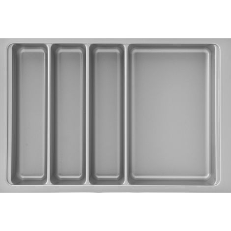 Agoform Besteckeinsatz Scoop II Set 474x316x59mm, mit Trenner Kunststoff silber