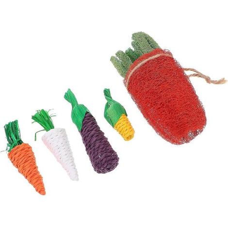 Jouet à mâcher pour hamster, soin des dents, 5 pièces, accessoires pour petits animaux de compagnie et lapins (1/5)