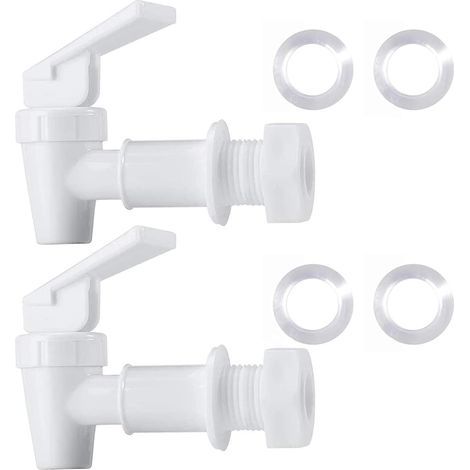 2 Robinet Distributeur D'eau Sans Bpa Filetage 18mm Pour Carafe Seau Et Glacière (1/5)