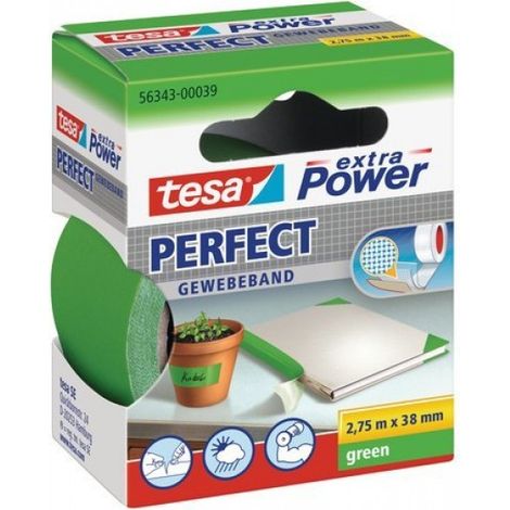 Tesa – Juego de 3 cintas forradas adhesiva extra power 38 mm x 2,75 m verde