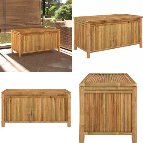 Contenitore Portaoggetti da Giardino 110x52x55 cm in Bambù - Contenitore per attrezzi - Cassapanca in bambù