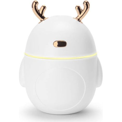 Mini-Luftbefeuchter, geräuschlose Vernebelung, für Büros, Aromatherapie, mit USB-Ladeanschluss, Weiß (1/5)
