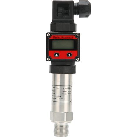 Capteur de pression en alliage d'aluminium, transmetteur d'eau et d'air, affichage numérique, transmetteur LCD 0-10V DC24V0-500Kpa. (1/5)