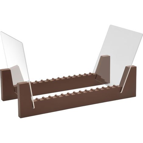 Large Capacity Vinyl Record Storage Rack with Acrylic Ends, Wooden LP Vinyl Album Display Stand (1/5)