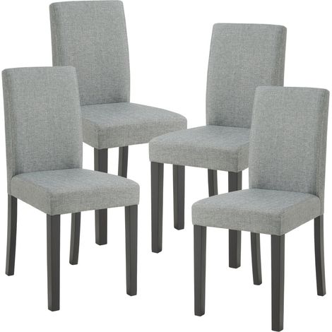 Set di 4 sedie da pranzo 89 x 43 x 54 cm design moderno robuste grigio chiaro 030009829