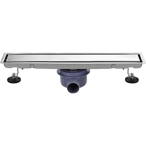 Italian Shower Channel 60 cm, 360° Siphon, Anti-Odour, Invisible, Can Be Used in Positive or Negative, Double Filtration, Tile Possible, Silver (50 cm) (1/5)