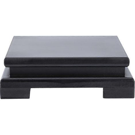 Socle carré en bois pour vase ou service à thé (1 pièce)-18.00X18.00X4.80CM-Black (1/3)